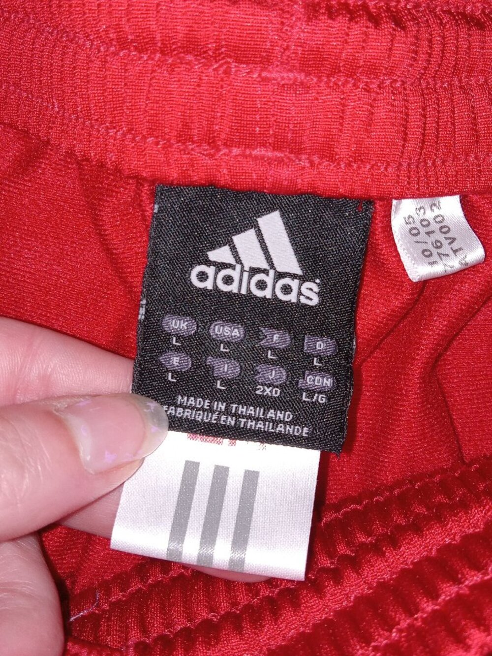 Vintage Y2K Adidas Track Pants Mens L Red Gray 3 Stripe 2 Pair Bundle - Picture 5 of 13